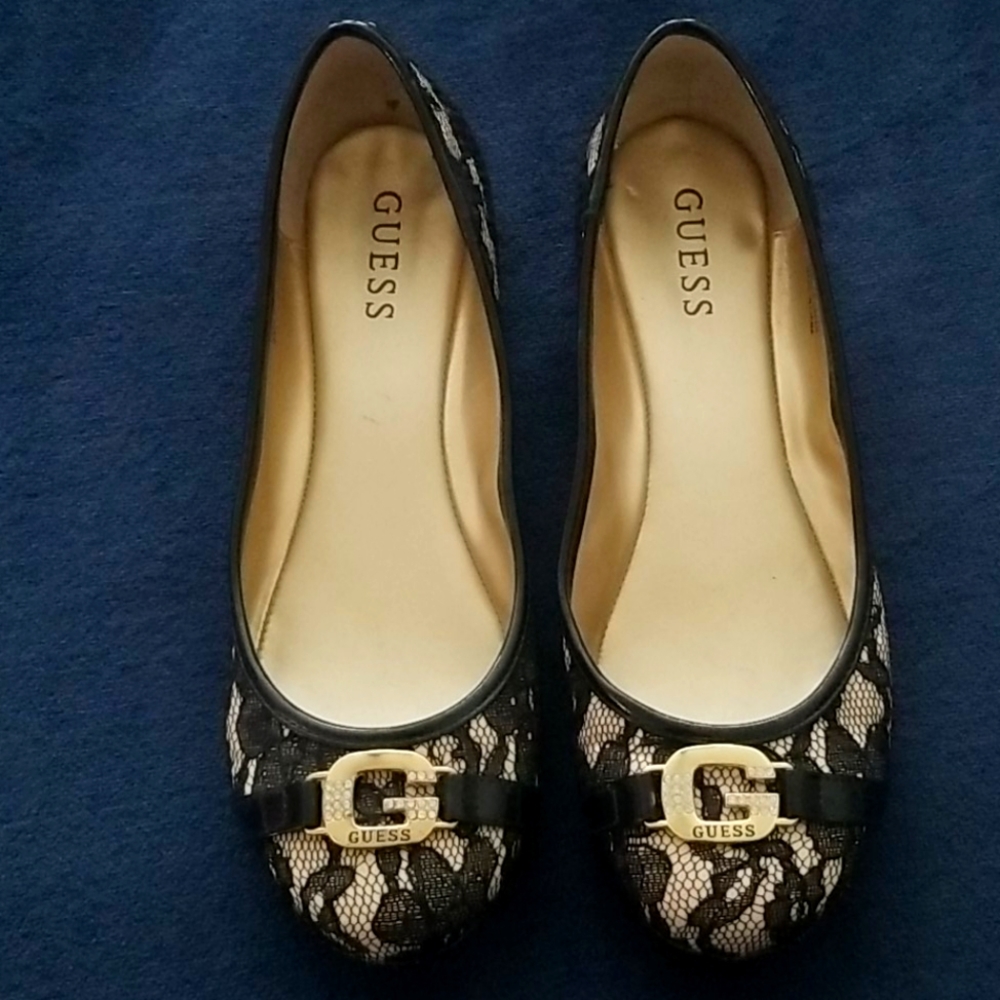 Guess Lace Black Flats